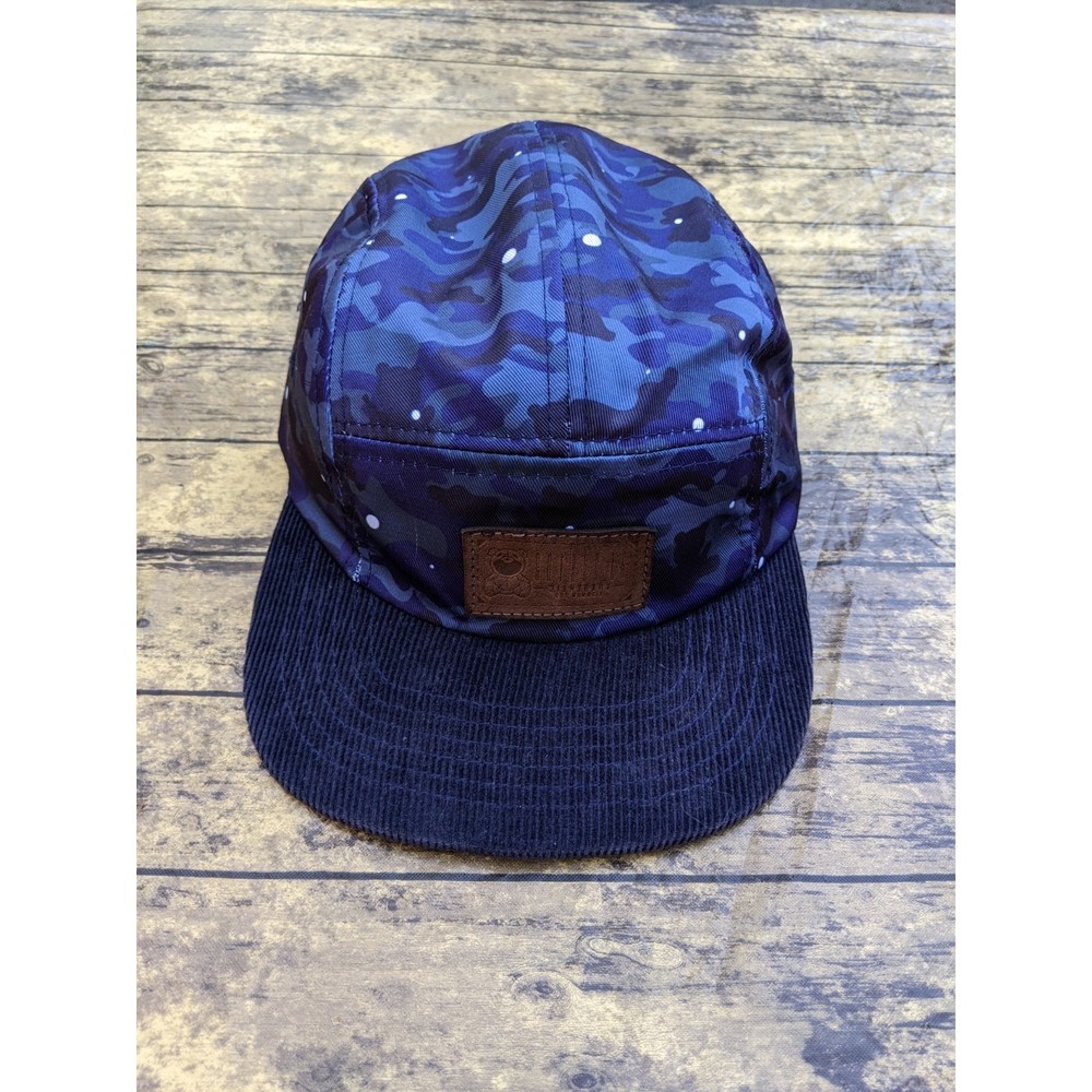 NWOT Entree Blue Camouflage Camo Corduroy Brim Adjustable Hat